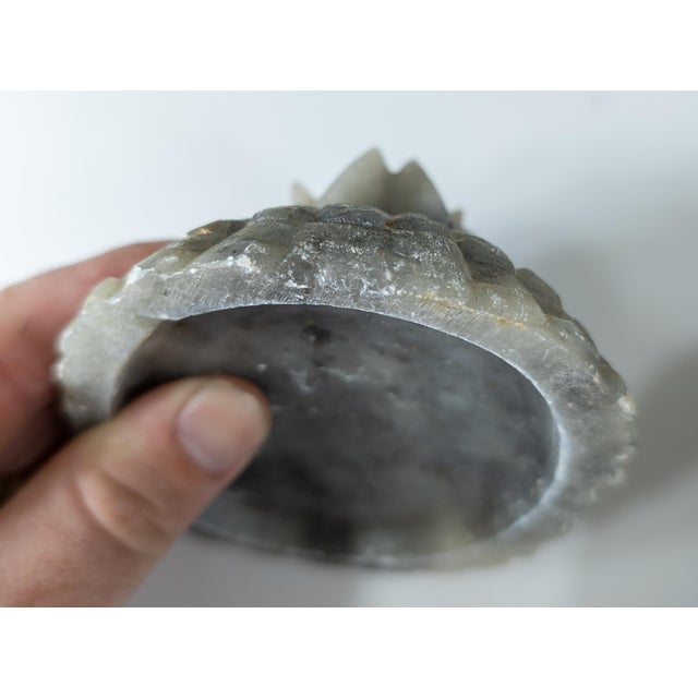 Mid-Century Chinese Carved Bixi Dragon Form Soapstone Box For Sale - Image 11 of 12