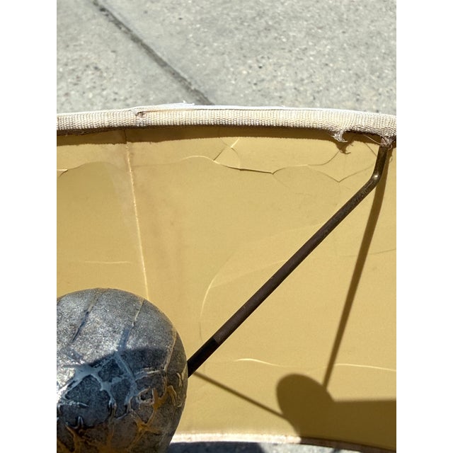 Vintage Post-Modern Art Deco Black Ceramic Table Lamp For Sale In New York - Image 6 of 15