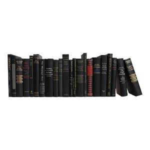 Decorative Books - Vintage Onyx Books - Black Books By The Foot
