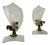 Small Italian Frosted Engraved Glass Bedside Lamps, 1940s, Set of 2 For Sale