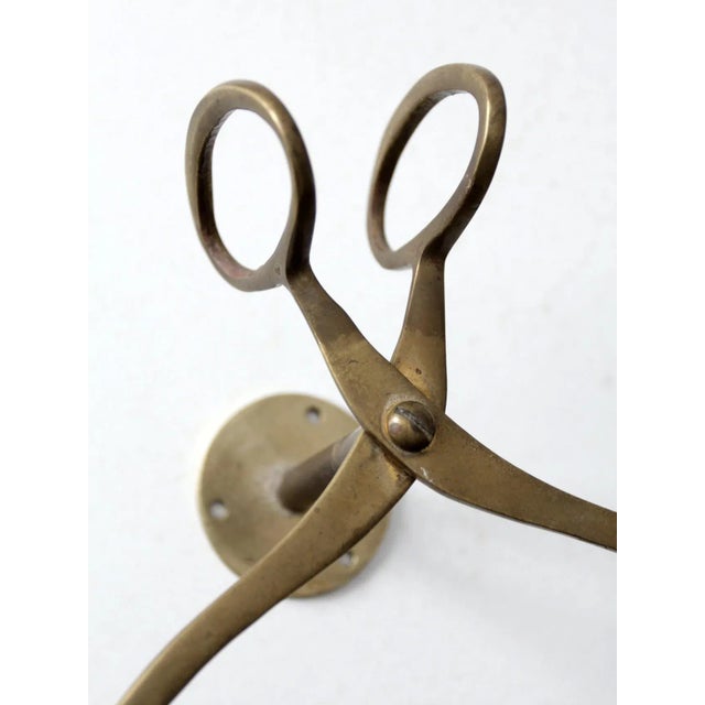 Antique Brass Wall Mount Ice Block Tongs For Sale - Image 9 of 13