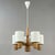 Scandinavian Pine & Fabric 5-Light Chandelier, Sweden, 1970s For Sale - Image 3 of 17