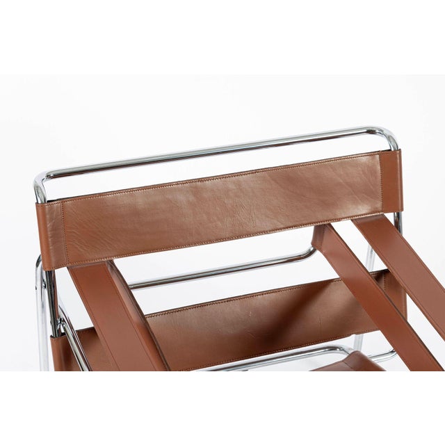 Mid Century Wassily Brown Lounge Chair by Marcel Breuer for Gavina For Sale - Image 13 of 15