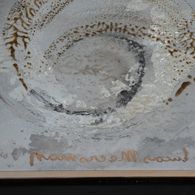 Signed Églomisé Glass-Top Coffee Table, Antique, Italy, Mid 20th Century For Sale - Image 11 of 16