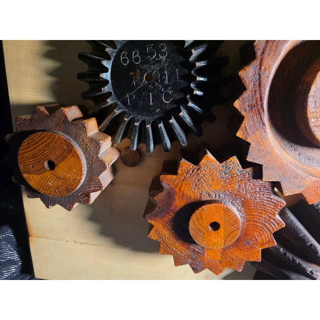 Vintage Industrial Era Gear Wall Art, Steampunk For Sale - Image 4 of 17