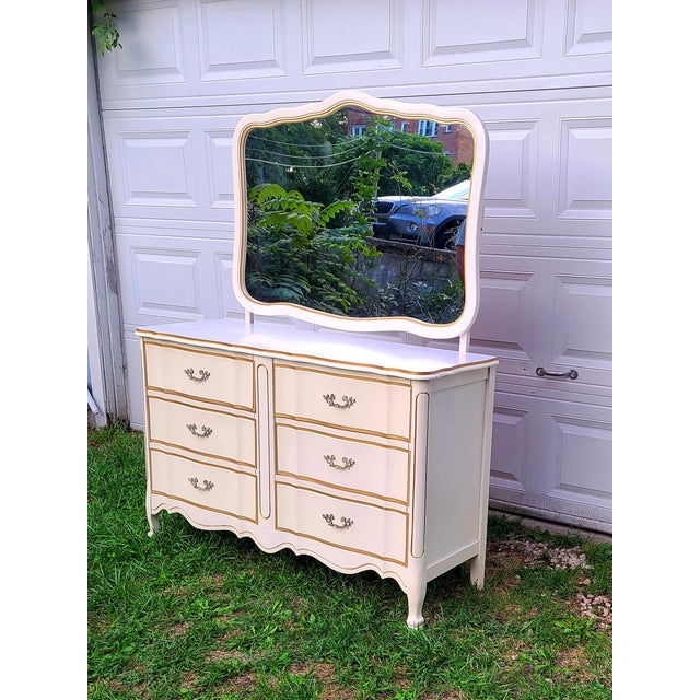 1960s French Provincial Dresser & Mirror, 2 Pieces Chairish