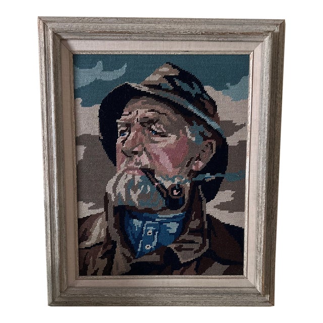 Cotswold Collection -Needlepoint Textile Art “At the Cape” For Sale