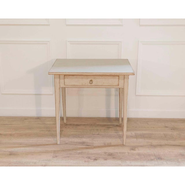 19th Century Swedish Desk, Painted Wood, Antique Design, Circa 1890 For Sale In Atlanta - Image 6 of 8