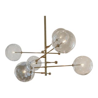 Glass Globe Mobile 6-Arm Chandelier by Restoration Hardware For Sale