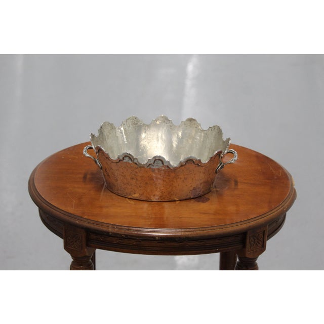 Silver-plated centerpiece. Dimensions: Height 3.5" / 9 cm Length with handles 9.8" / 25.5 cm Length without handles 9" /...