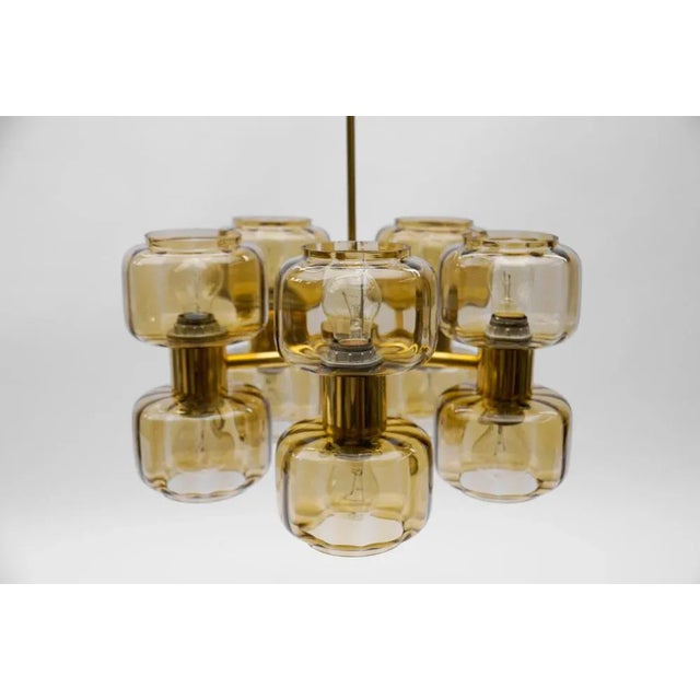Gold Space Age Golden 10-Light Sputnik Lamp, 1960s For Sale - Image 8 of 9