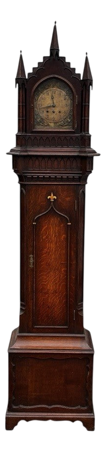 Gothic Fusee Bracket Clock on Pedestal