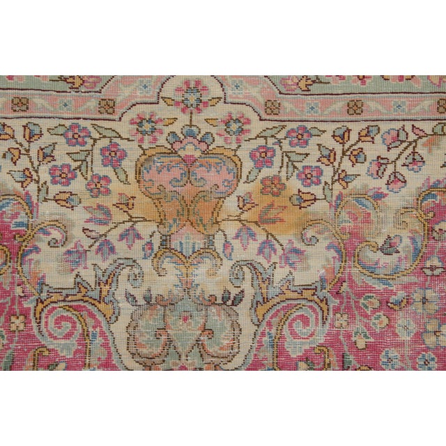 1950s Vintage Bulgarian Kerman Design Square Carpet - 12' x 12'4" For Sale - Image 5 of 11