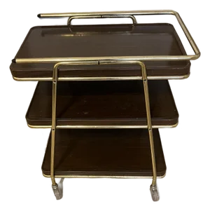 Vintage Cosco Bar Cart: Mid-Century Modern Serving Cart With Removable Trays