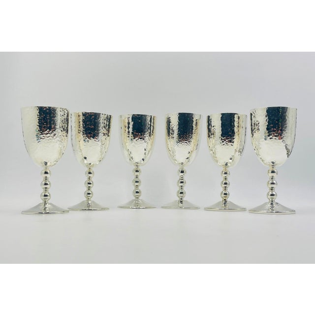 1980s 1980s Emilia Castillo “Musical” Silver Plated Goblets - Set of 6 For Sale - Image 5 of 18