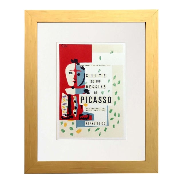 1950s Picasso Lithograph 72 Suite De 180 Dessins Art in Posters Framed For Sale