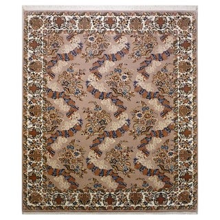 Sarough Rug in Cotton, Silk and Wool, 1990s For Sale