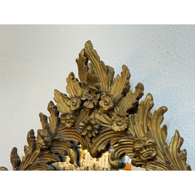 1960s Vintage Gold Mirror For Sale - Image 5 of 8