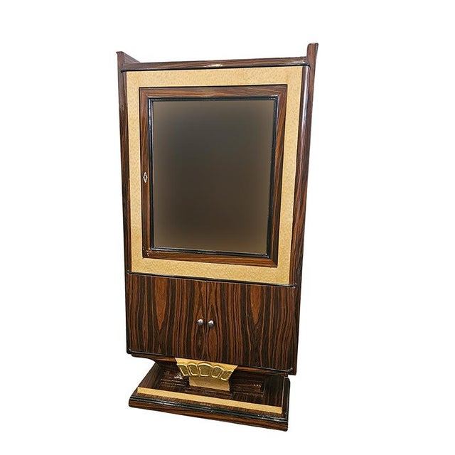 Art Deco Style Wooden Display Cabinet, 1980s For Sale - Image 4 of 6
