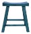 Distressed Teal Blue Rectangle Backless Slim Stool Bench Side Table For Sale