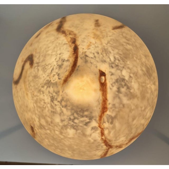 Large Postmodern Brass and Marbled Glass Table Lamp, 1960s For Sale - Image 14 of 18