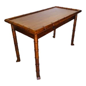 Contemporary Faux Bamboo Console Table