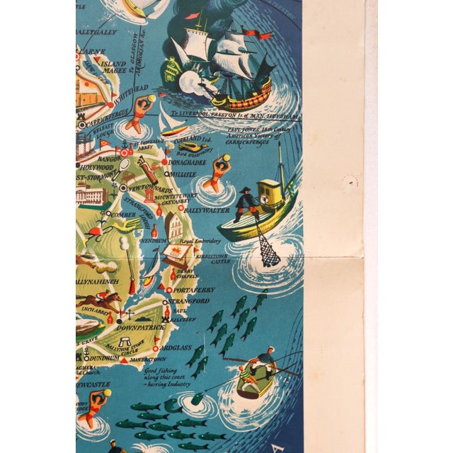 1950s 1955 Irish Travel Poster, Northern Ireland British Travel and Holidays Association For Sale - Image 5 of 10