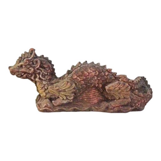 1960s Vintage Plaster Chinese Dragon Figure For Sale