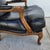 Chateau Dax French Provincial Black Top Grain Leather Lounge Chair & Ottoman For Sale - Image 9 of 10