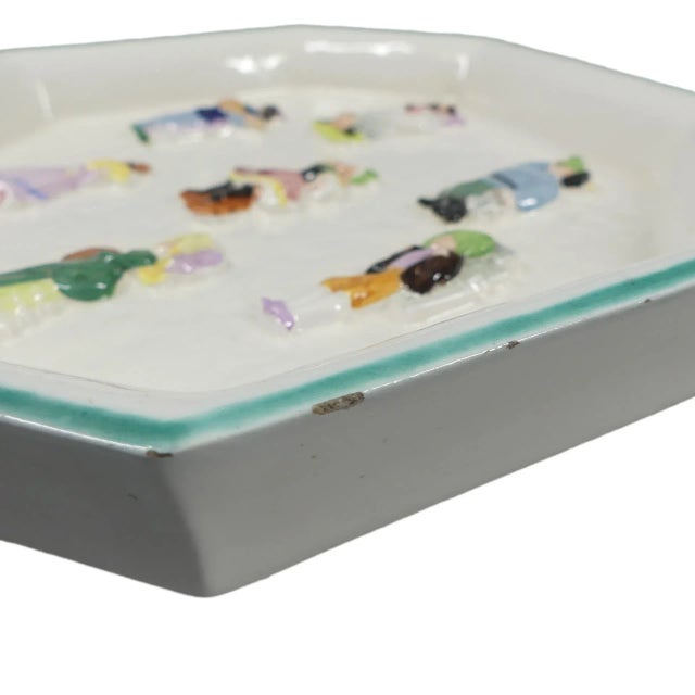 Ceramic Art Deco Bowl or Plate from Keramos, Vienna, 1920s For Sale - Image 7 of 9