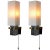 - Wall lights made in chrome, metal and brass - Set of 2 - Shades are made in opaline European Plug (up to 250V).The...