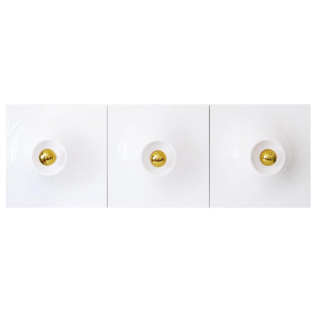 Large Mid-Century Modern Wall Lamps in Fiberglass, 1970s, Set of 3 For Sale - Image 18 of 18