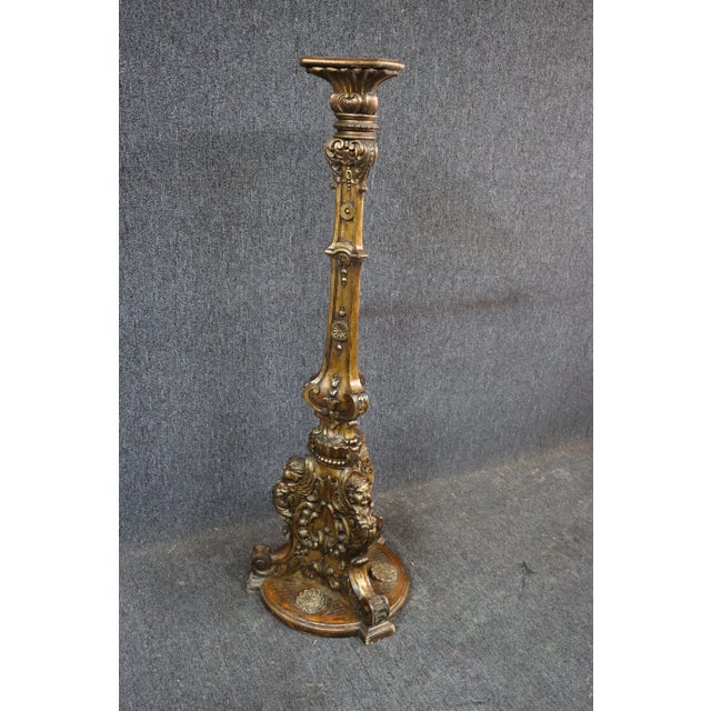 Italian Gilt-Wood Cherub Pedestal For Sale In Philadelphia - Image 6 of 10