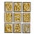 Contemporary Abstract Collection of Botanical Paintings on Canvas by r.k. Red - Set of Nine For Sale