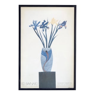 1980 Ed Baynard Watercolors Exhibition Lithograph -- Framed For Sale