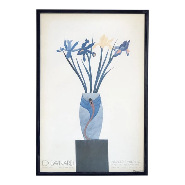1980 Ed Baynard Watercolors Exhibition Lithograph -- Framed For Sale