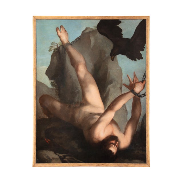 Antonio Zanchi, Prometheus Bound, 1800s, Oil on Canvas, Framed For Sale - Image 13 of 13