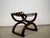 Mid-Century Modern 1960’s Hollywood Regency Leather & Brass Sling Stool For Sale - Image 3 of 12