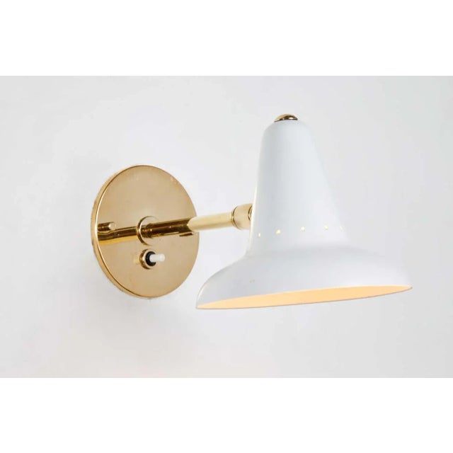 1950s Italian White Perforated Sconce Attributed to Gino Sarfatti For Sale - Image 10 of 10