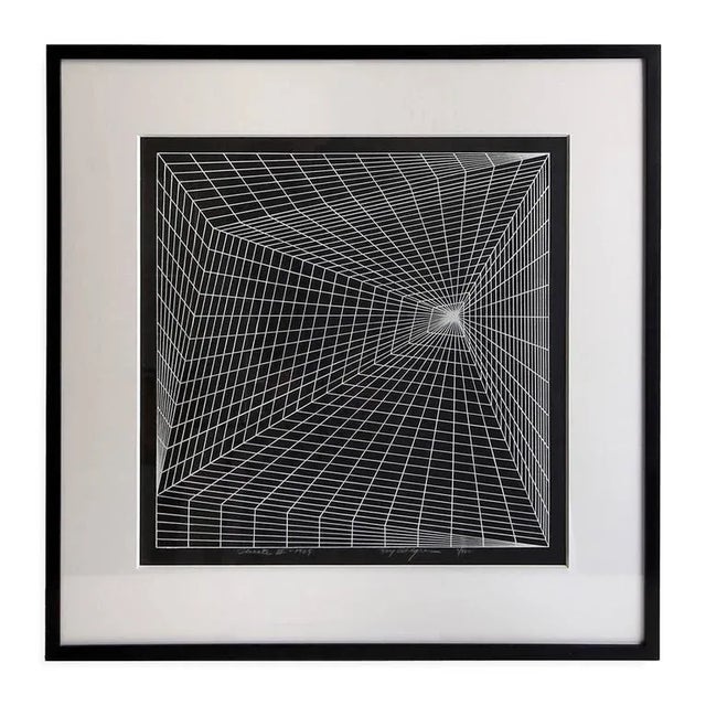 Artist: Roy Ahlgren, American, (1927-2011). Title: Lineate II. Year: 1969. Medium: Silkscreen on Japon paper, signed and...