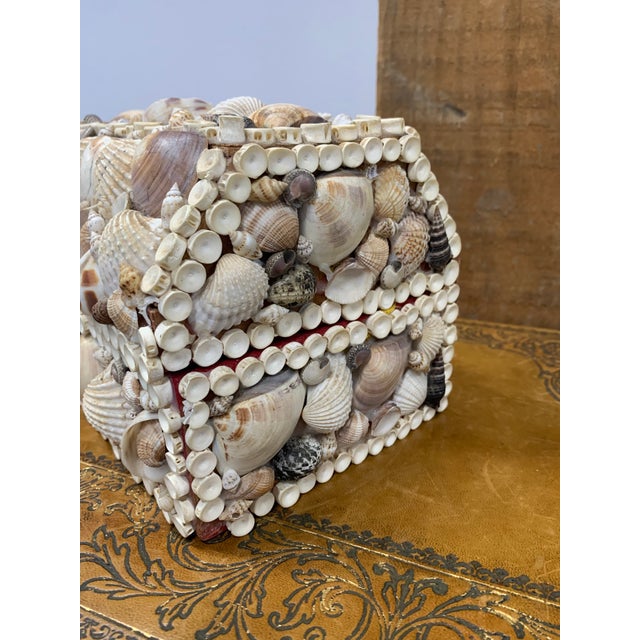 Vintage Handmade Sea Shell Encrusted Collectors Box For Sale In Dallas - Image 6 of 7
