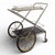 Brown Rolling Brass Serving Cart, 1970s For Sale - Image 8 of 8