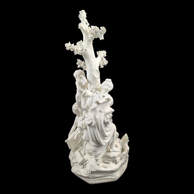 Biscuit Porcelain Group of the Three Graces & Cupid from Derby, 1770s-1780s For Sale - Image 3 of 16