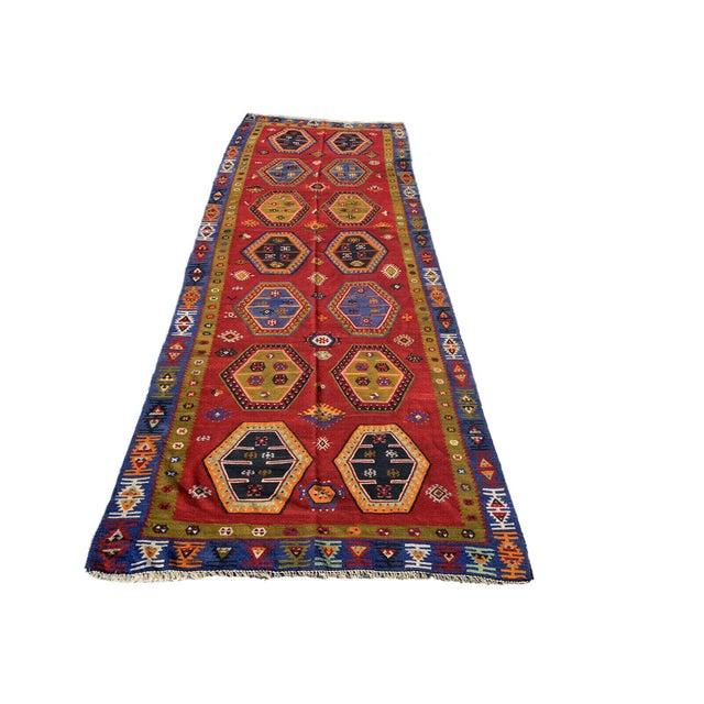 Turkish Sarkisla Kilim Rug, 1940s For Sale - Image 12 of 14
