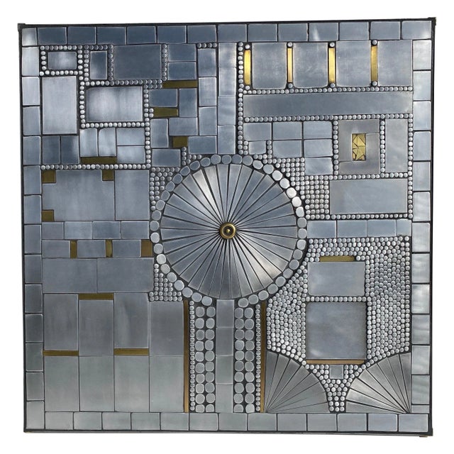 1960s Mosaic Aluminum Wall Sculpture by Raf Verjans For Sale - Image 12 of 13