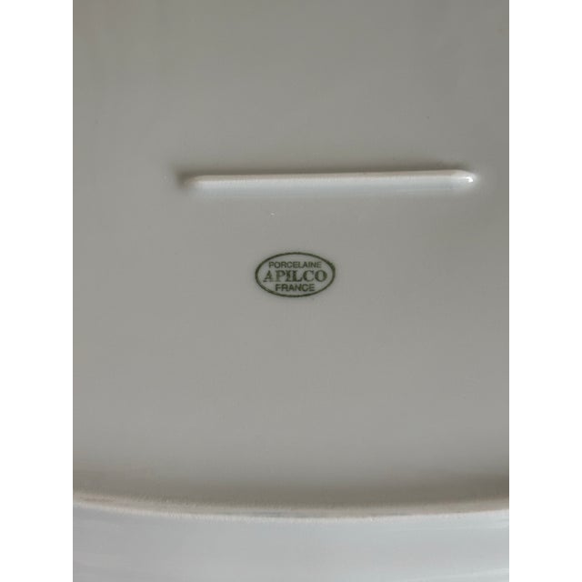 Vintage Apilco France Porcelain Lobster Seashell Motifs White Serving Platter For Sale In Chicago - Image 6 of 6