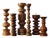 Scandinavian Wooden Candleholders, Set of 6 For Sale