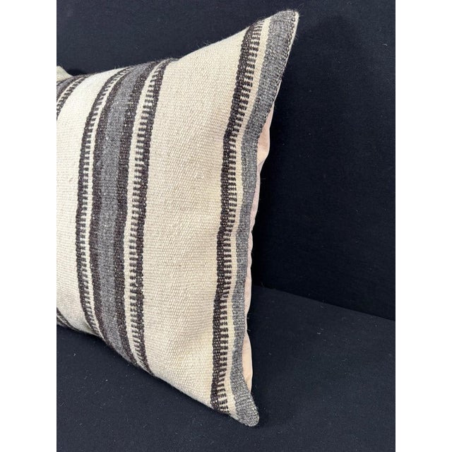 Contemporary Turkish Hemp Pillow Cushion Natural Beige Brown Pillow Cushion Cover 24x24 For Sale - Image 3 of 4
