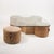 Padded Coffee Table with Removable Poufs by Guido Faleschini for Mariani, 1970s, Set of 5, in Very Good conditions....