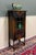 Antique English Arts & Crafts Oak Leaded Stained Glass Bookcase Cabinet c.1930s For Sale - Image 12 of 17